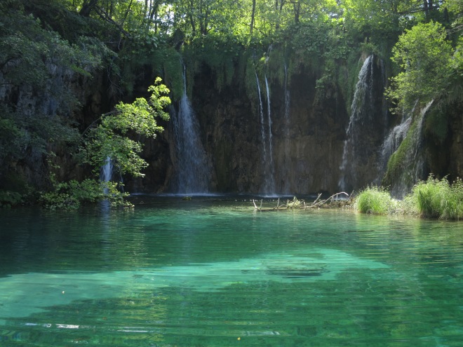 The eighteen Plitvice lakes are joined by a series of waterfalls