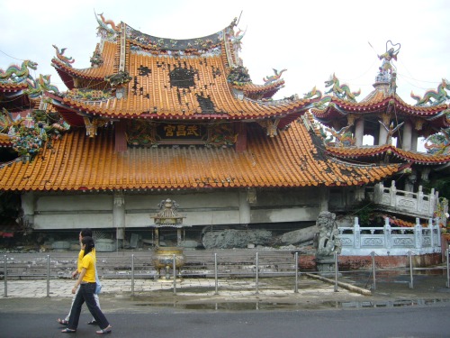 The famous collapsed temple at Jiji, near the epicentre of the quake