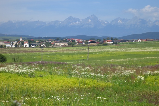 The High Tatras from Podlesok, on the edge of the Slovensky Raj